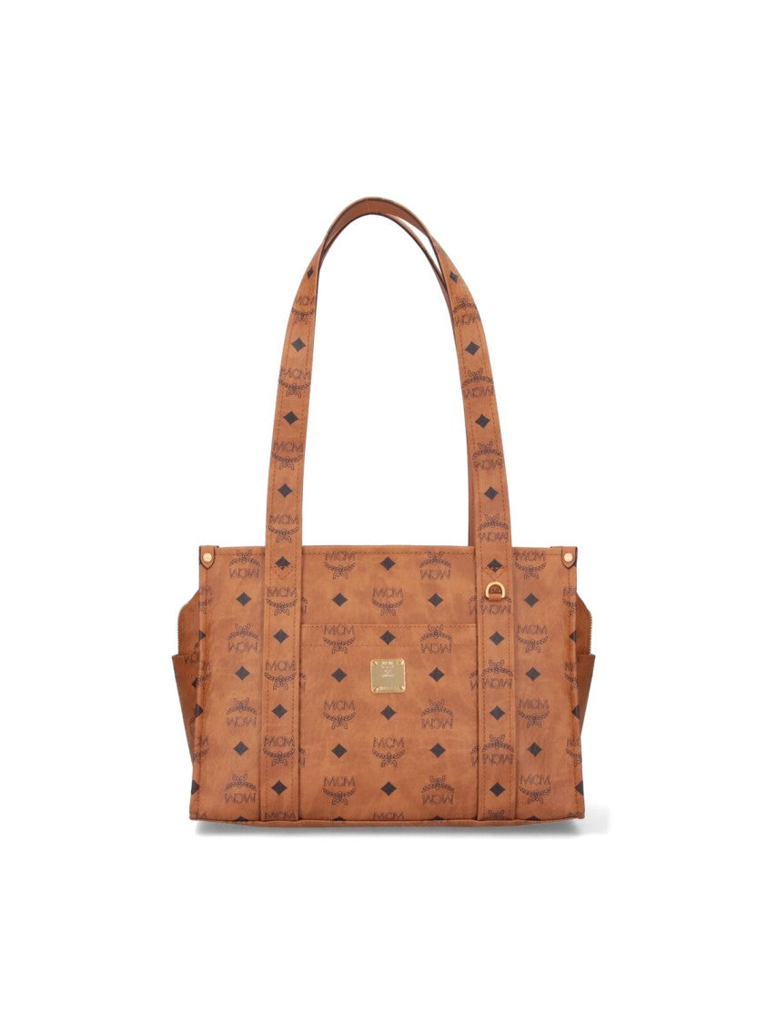 Mcm "Aren" Tote Bag, In Brown "Visetos"
