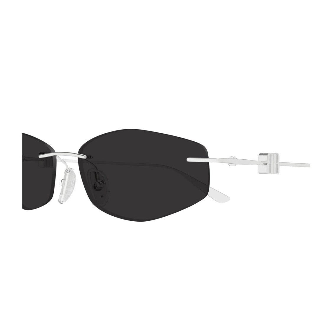 Balenciaga Silver Everyday Rimless Geometric Sunglasses