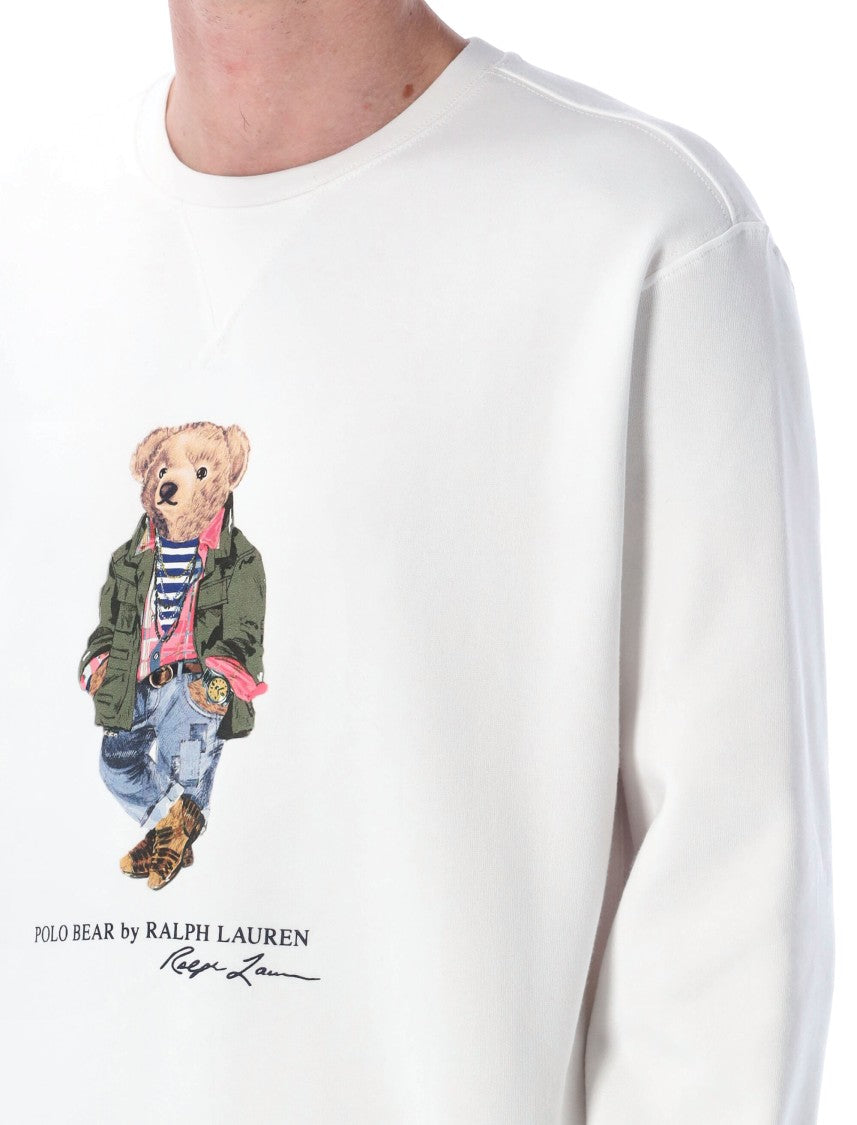 Polo Ralph Lauren White Polo Bear Graphic Sweatshirt