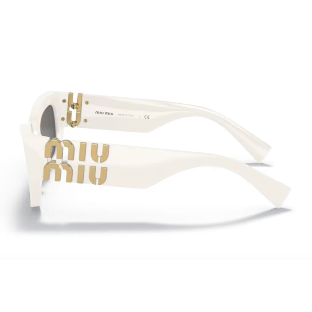 Miu Miu 0Mu 09Ws Miu Glimpse Compact Rectangular White Acetate Sunglasses