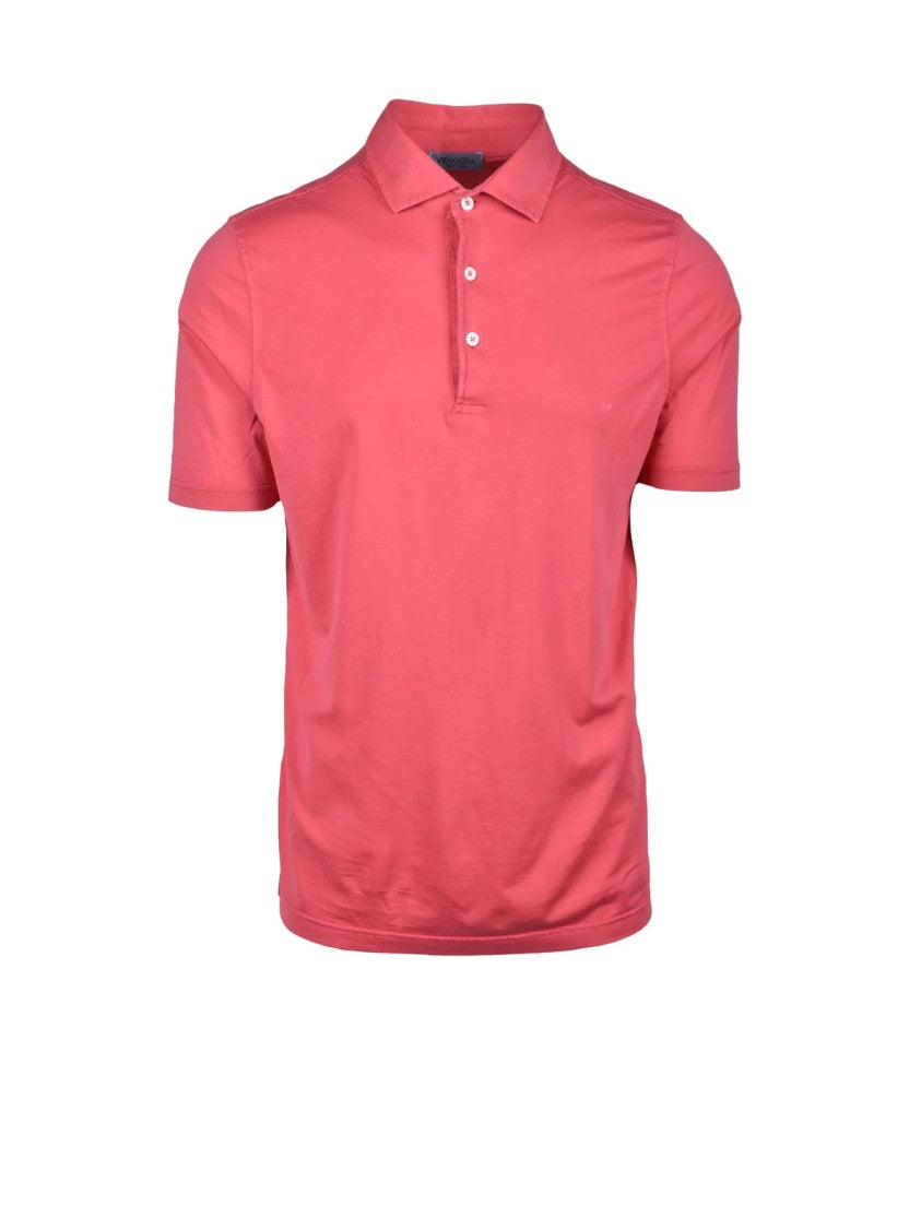 Vengera Red Tailored Fit Cotton Polo Shirt