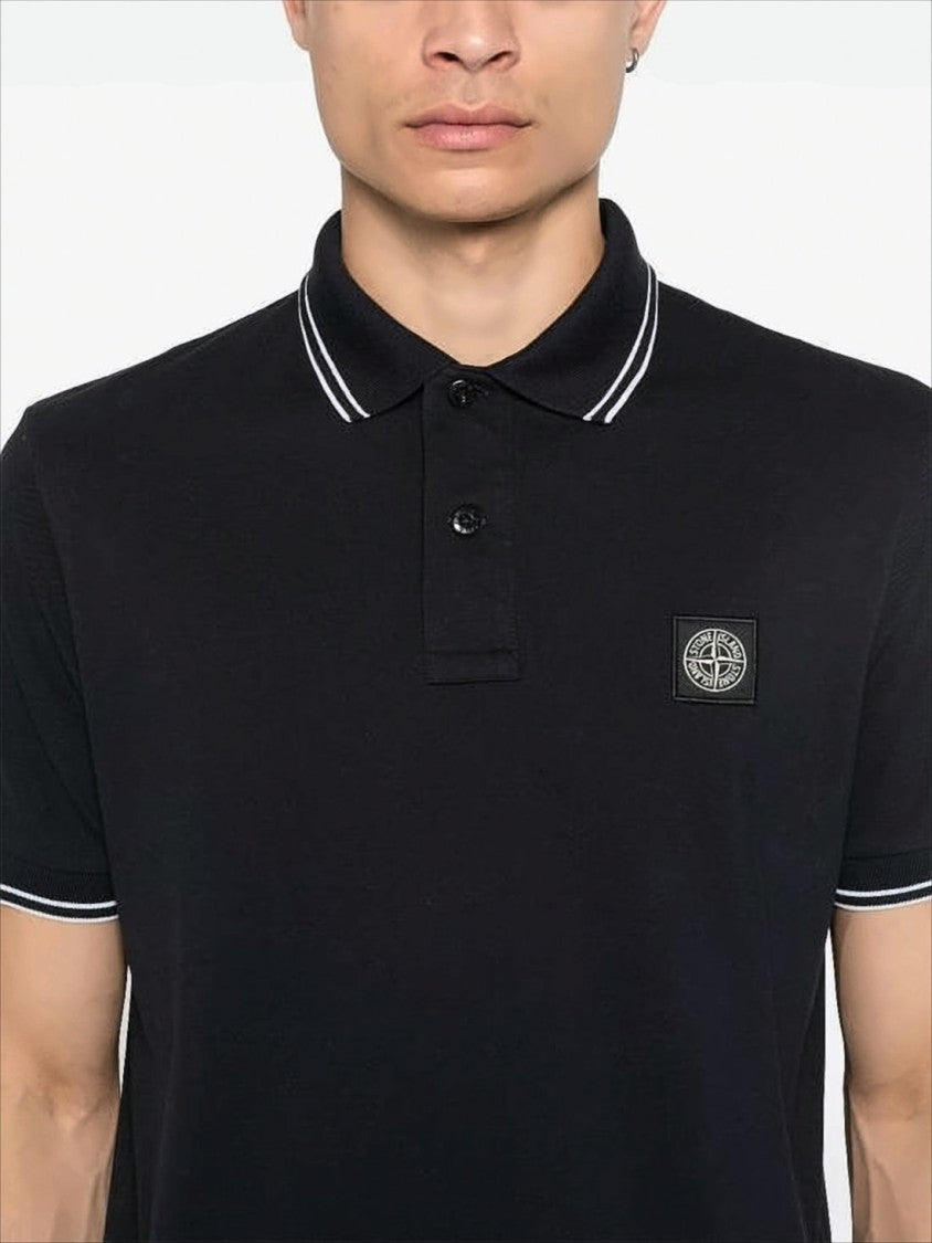 Stone Island Tailored Black Polo Shirt