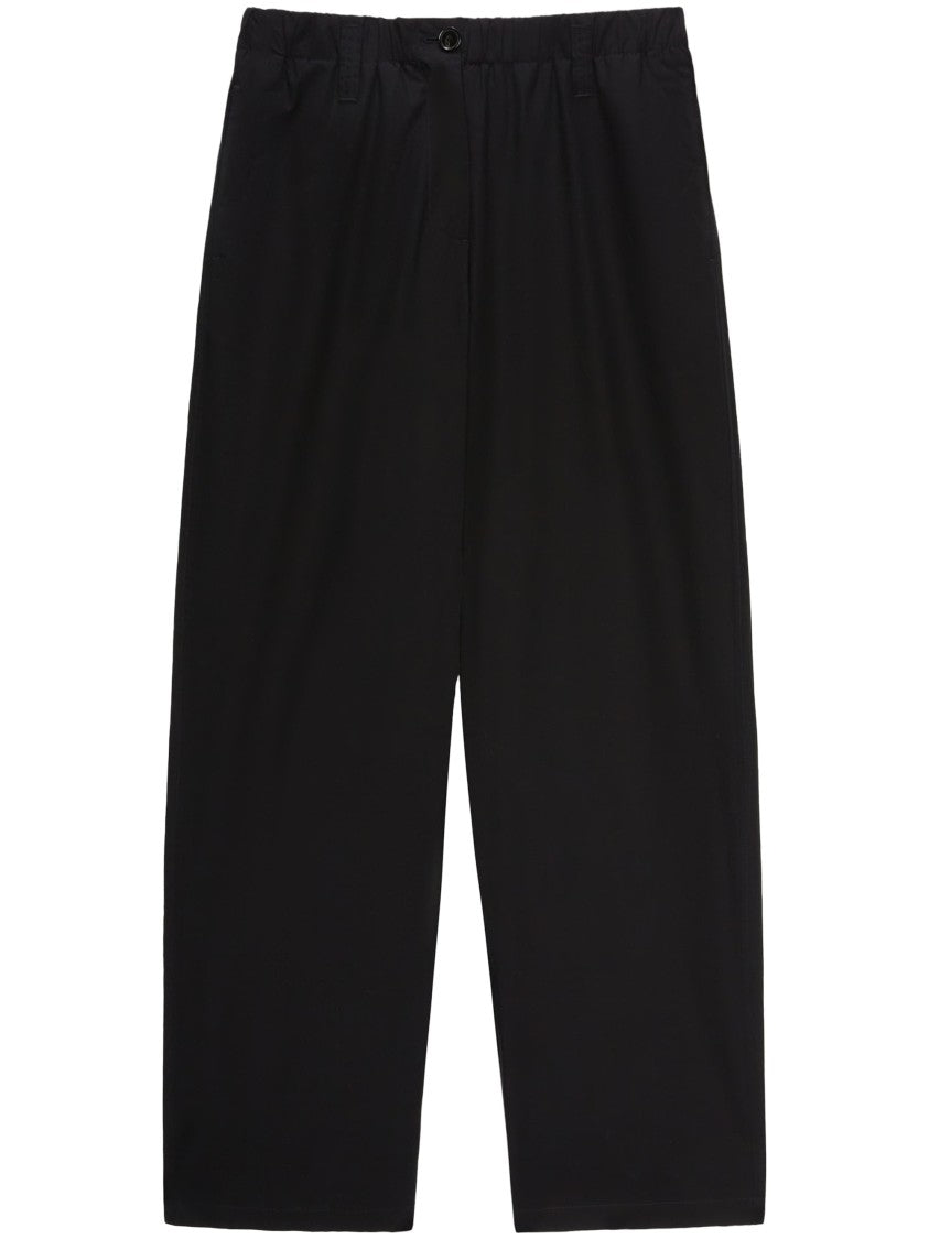 Msgm Wide Leg Trousers With Elastic Waistband