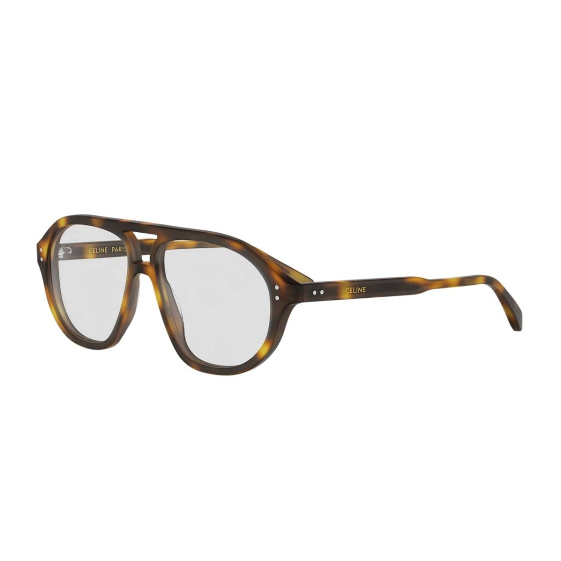 Celine Geometric Aviator-Inspired Acetate Sunglasses With Double Bridge Design