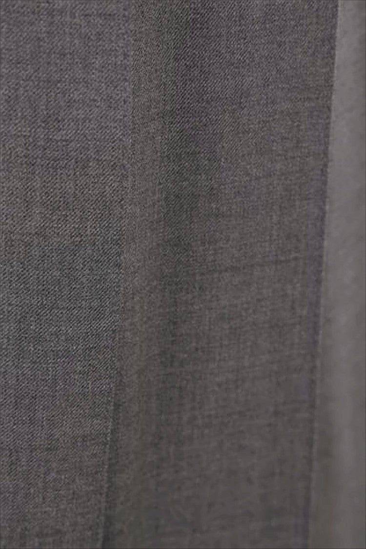 Thom Browne Tailored Grey Midi Skirt With Sharp Pleats