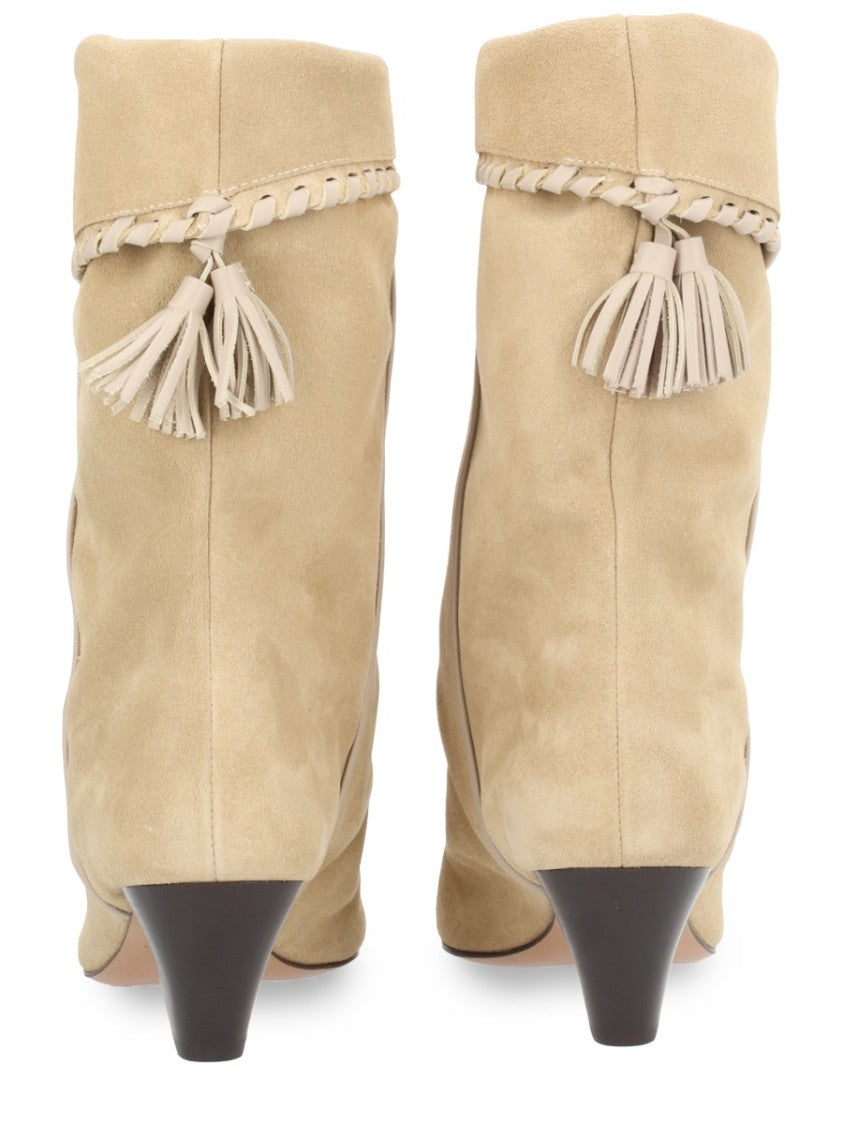Isabel Marant Dalby-Gz Mid-Calf Slouch Leather Boots