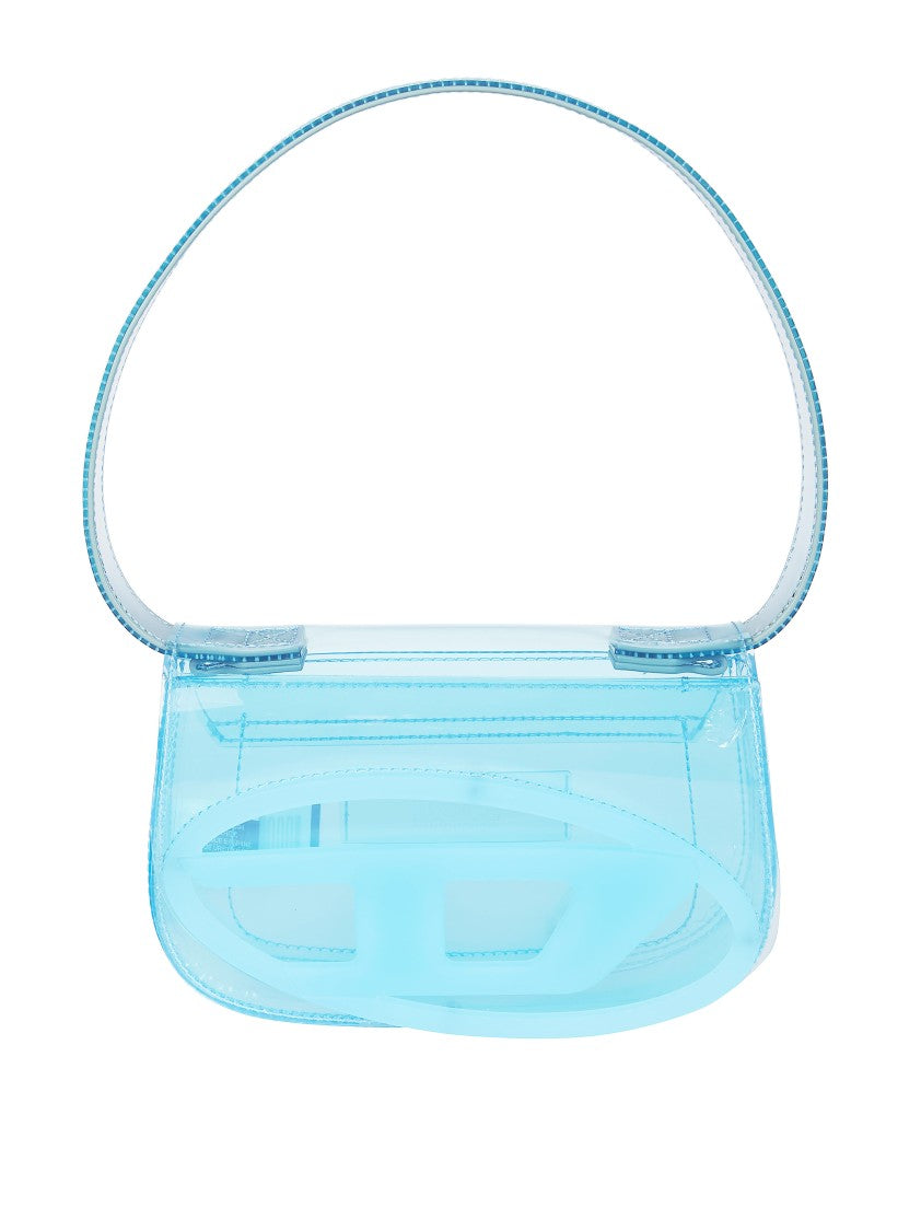 Diesel Blue 1Dr Transparent Embossed Shoulder Bag