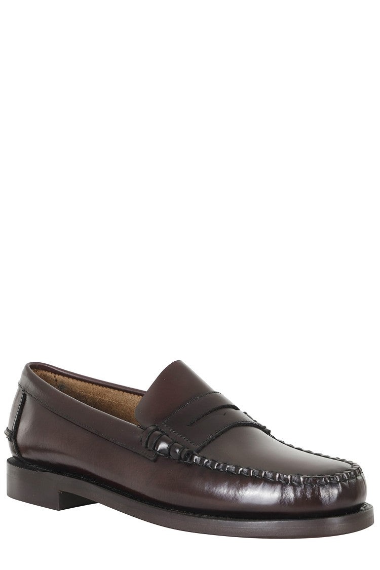 Sebago Brown Burgundy Classic Dan Leather Penny Loafers