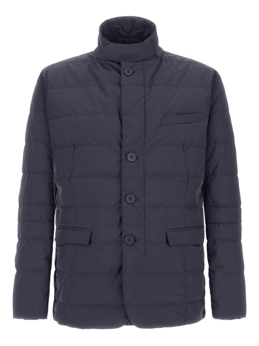 Herno Slim Fit Blue Padded Blazer