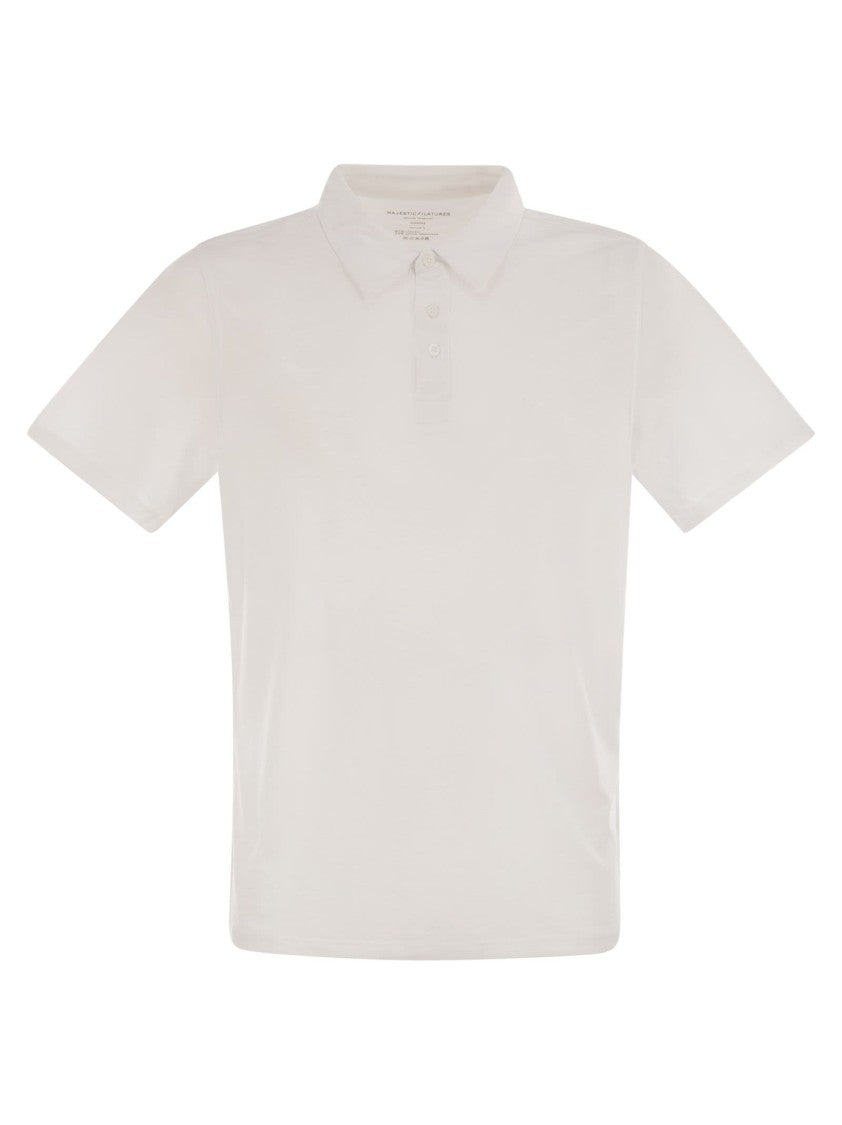 Majestic Cotton And Lyocell Polo Shirt