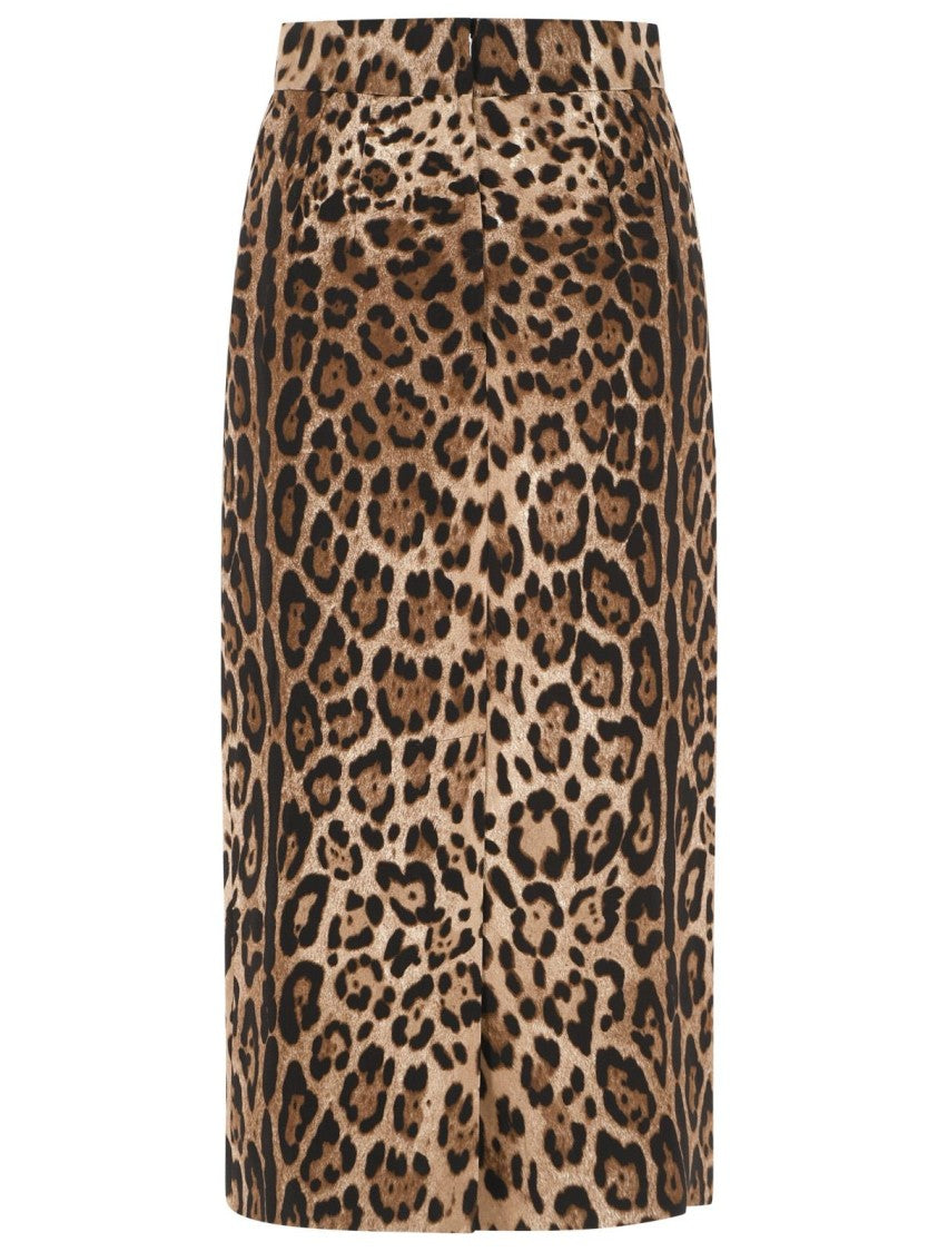 Dolce & Gabbana Leopard Viscose Skirt