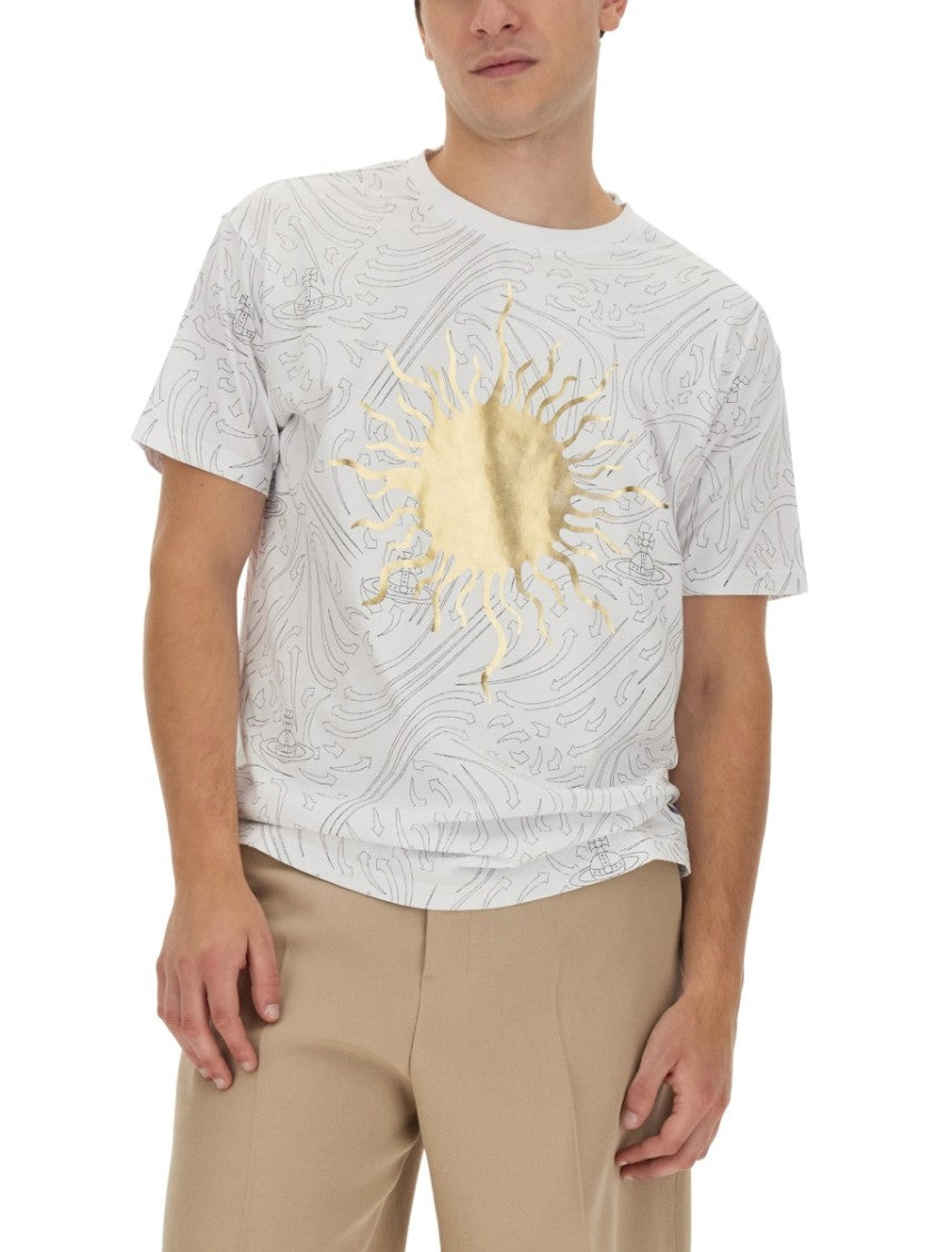 Vivienne Westwood T-Shirt With Distinctive Sun Logo Design