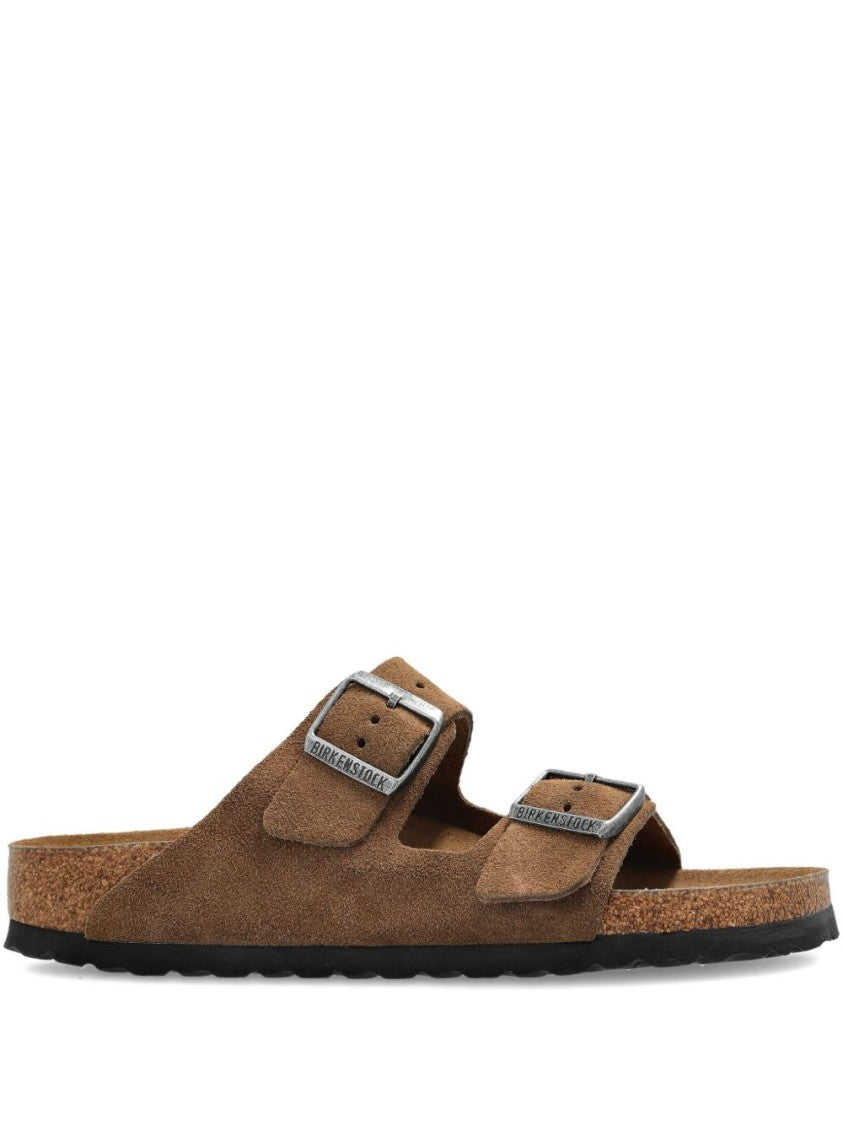 Birkenstock Brown Calfskin Arizona Sandals With Adjustable Straps
