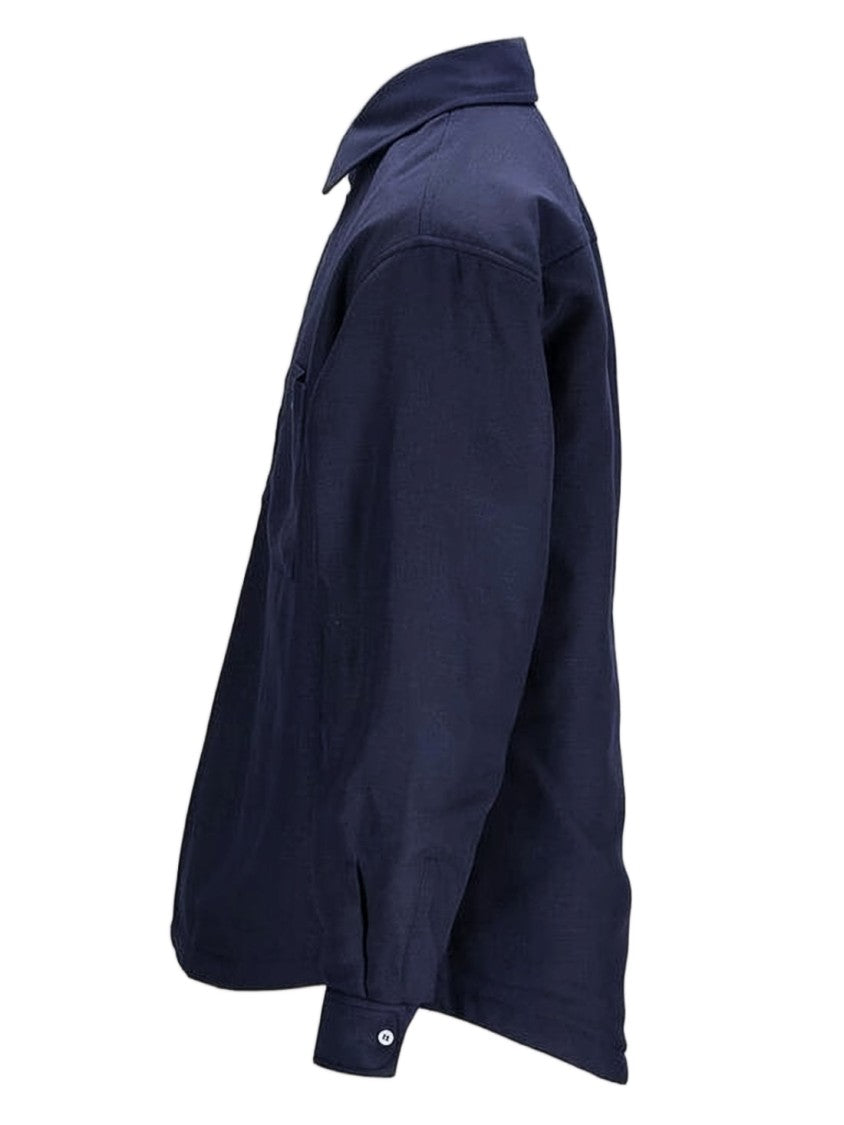 Jacquemus Boxy Blue Long-Sleeve Shirt With Classic Collar