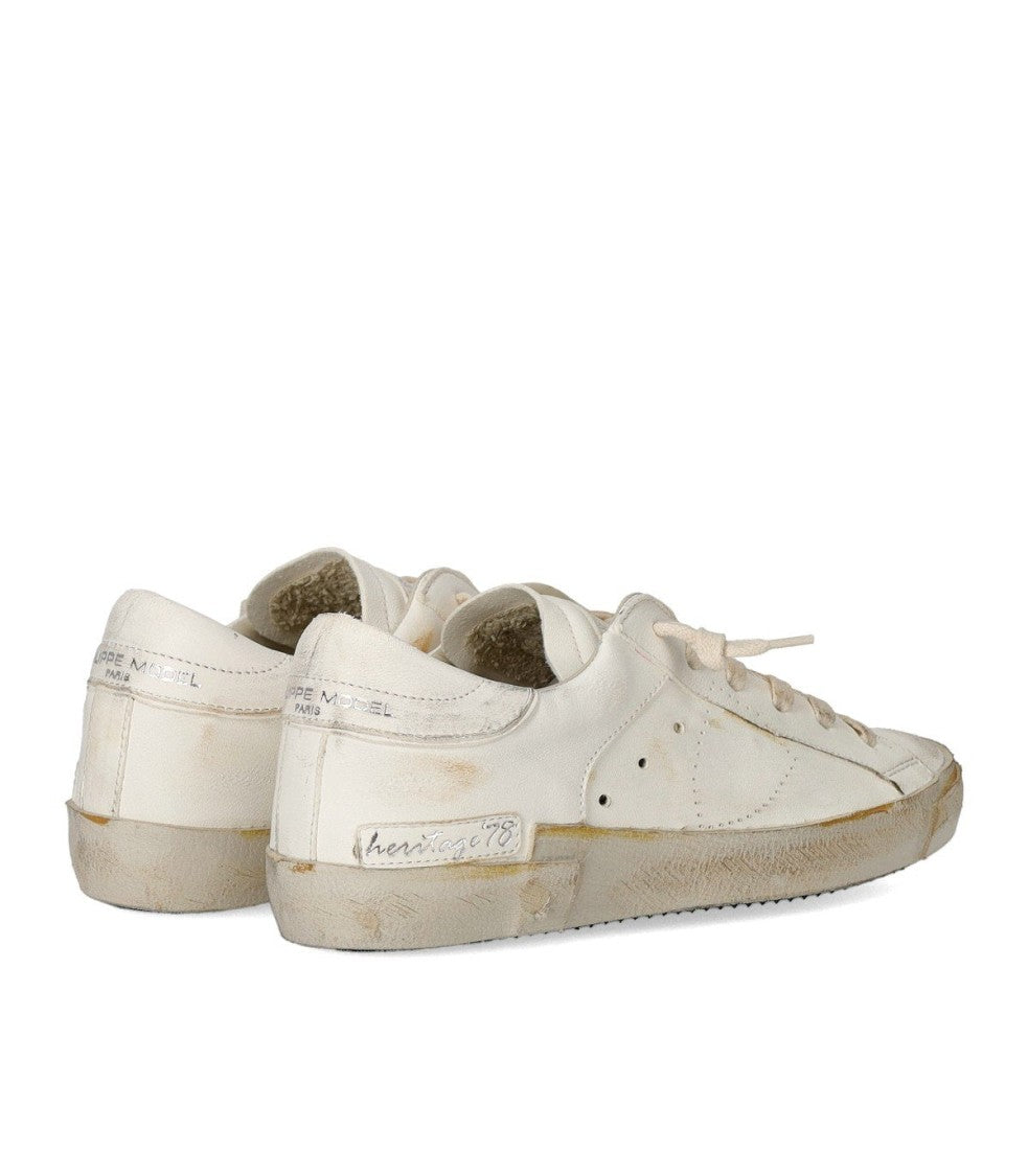 Philippe Model Prsx Low Vintage White Sneaker