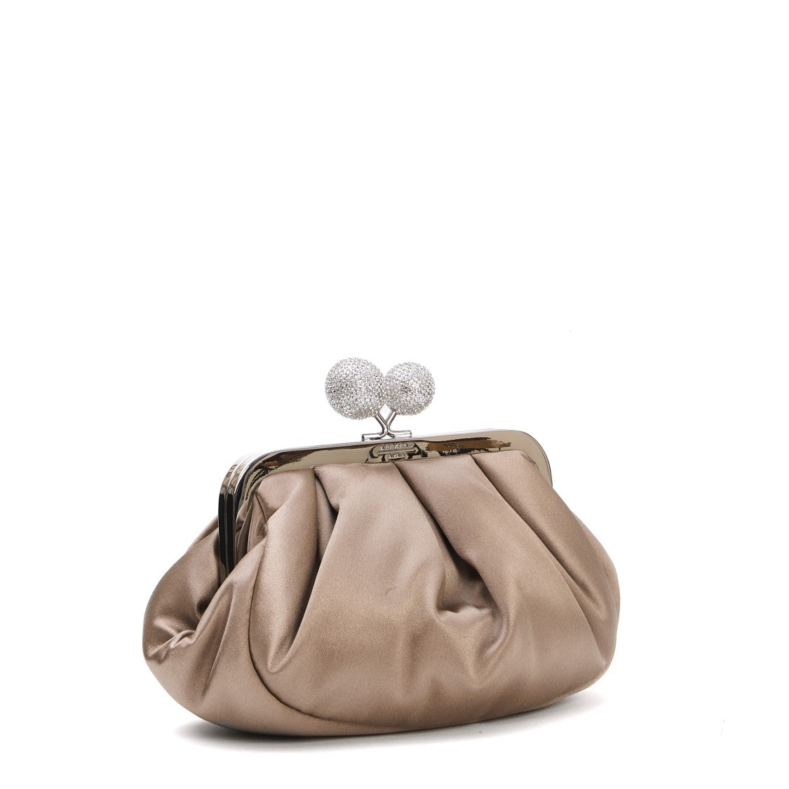 Max Mara Small Pastry Bag In Beige Satin