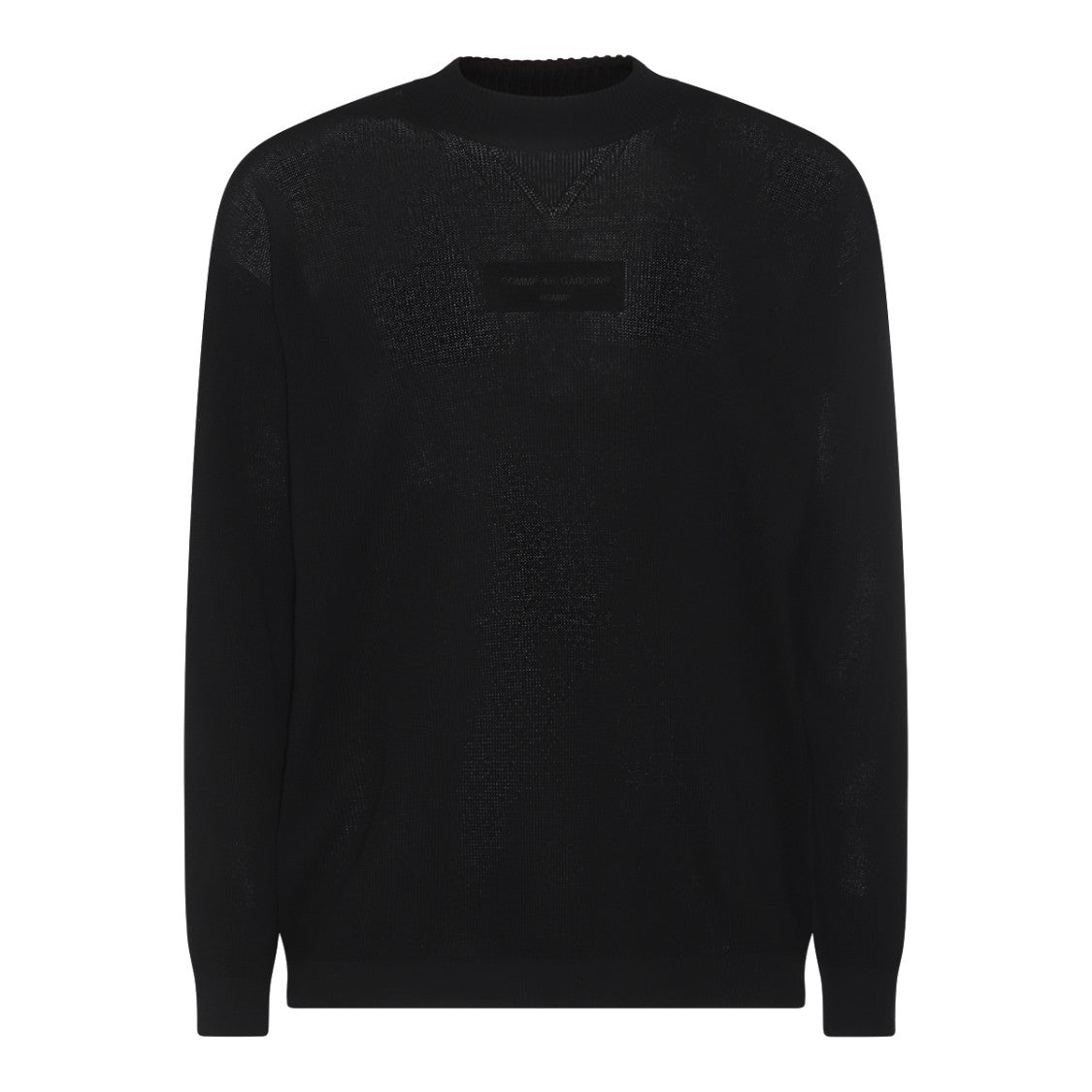 Comme Des Garçons Cotton Knit Sweater With Subtle Logo Detail