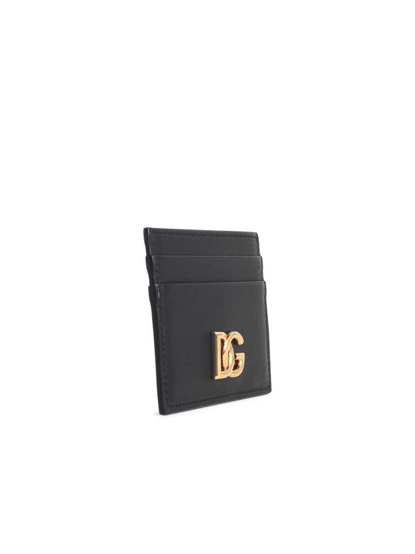 Dolce & Gabbana Card Holder With Black Leather 'Dg Logo'