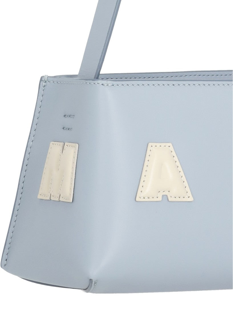 Marni Rectangular Light Blue Leather Museo Baguette Bag