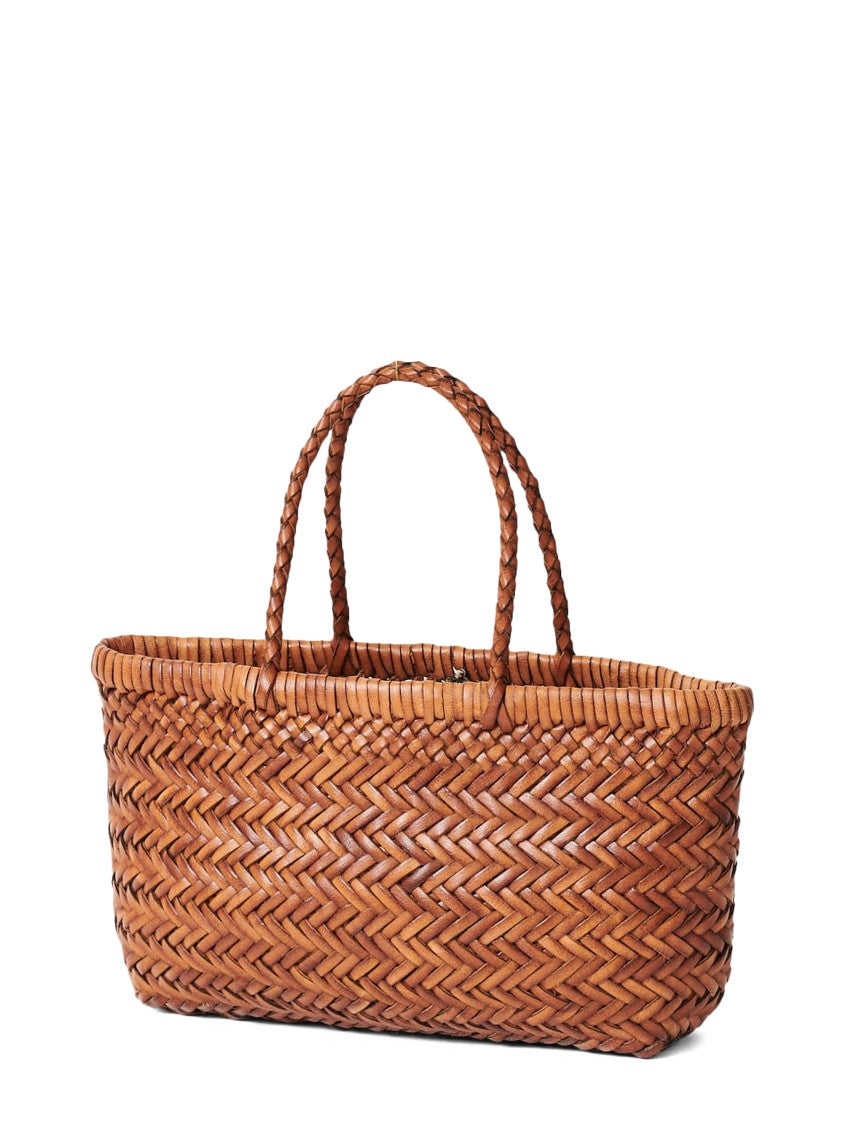 Dragon Diffusion Mini Flat Basket Bag With Braided Handles