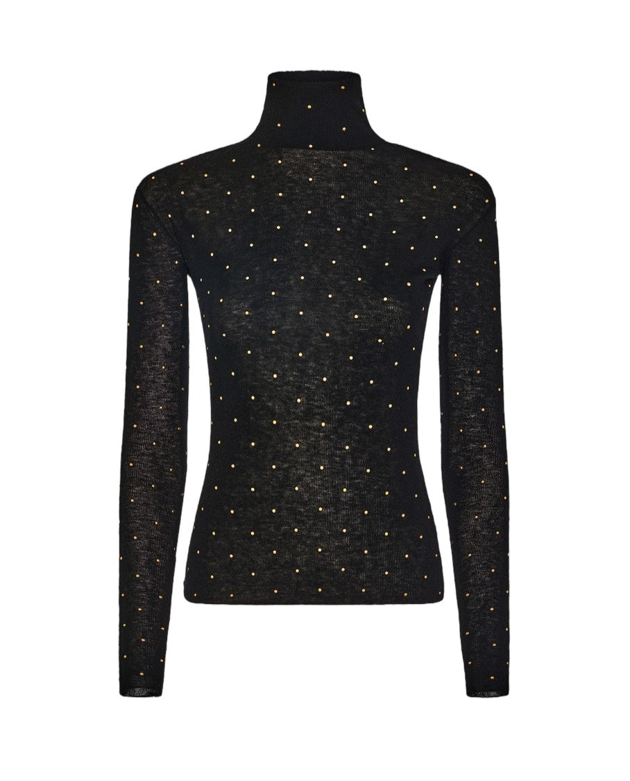 Rabanne Fitted Turtleneck Sweater With Decorative Appliques