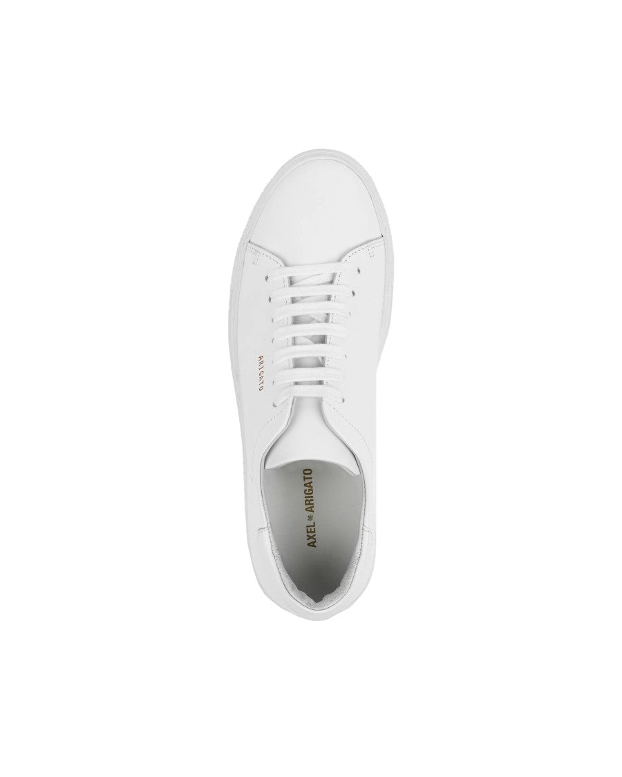 Axel Arigato Clean 90 White Sneakers With Gold Accents And Padded Insole