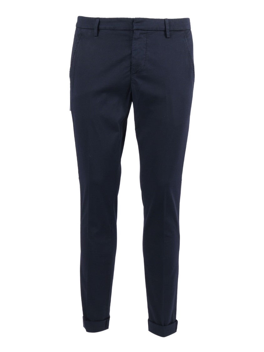 Dondup Blue Gaubert Tailored Cuffed Straight-Leg Pants