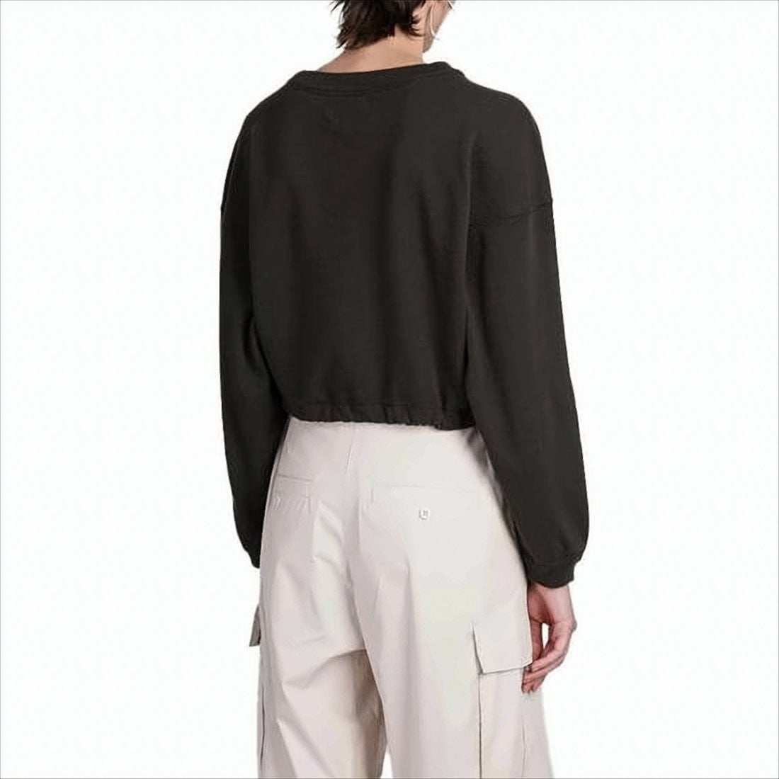 Isabel Marant Relaxed-Fit Black Long-Sleeve Top With Drawstring Hem