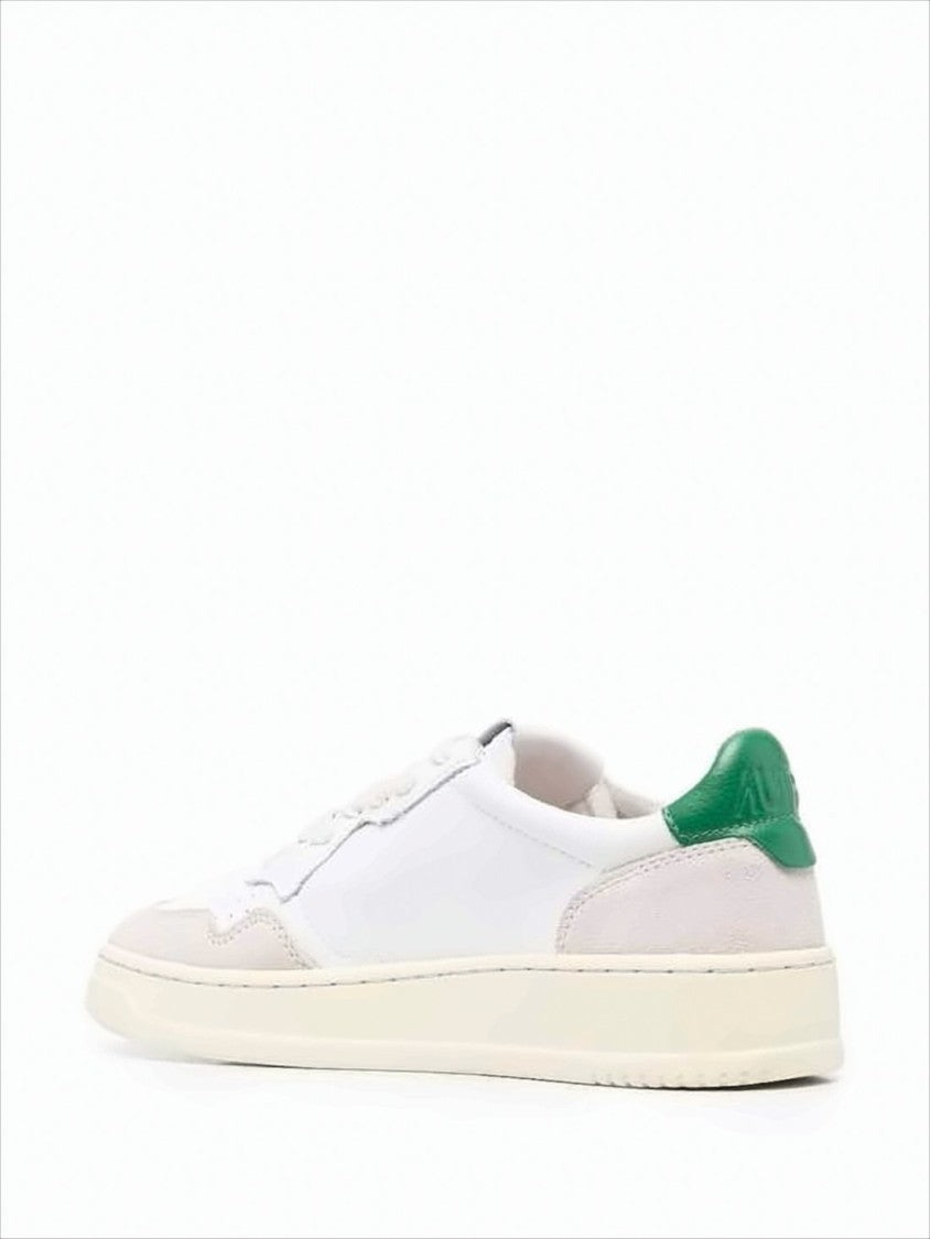 Autry Low-Top White Leather Sneakers With Suede Detailing