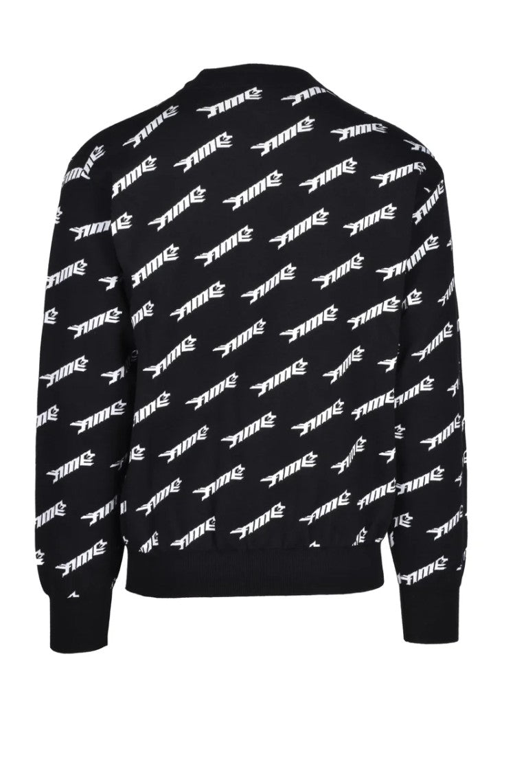Ambush* Virgin Wool Sweater - Black/White