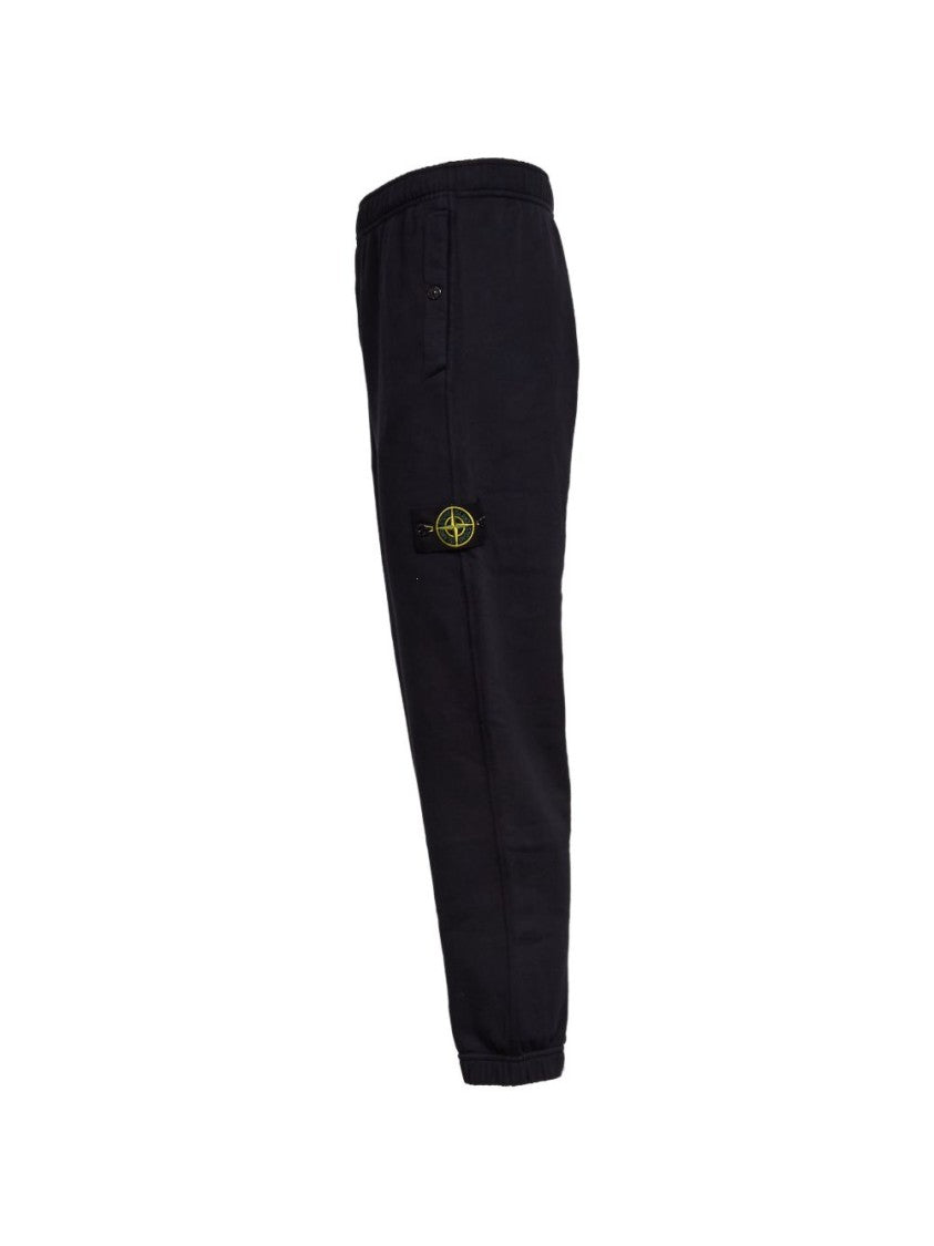 Stone Island Black Trousers With Elasticated Waistband