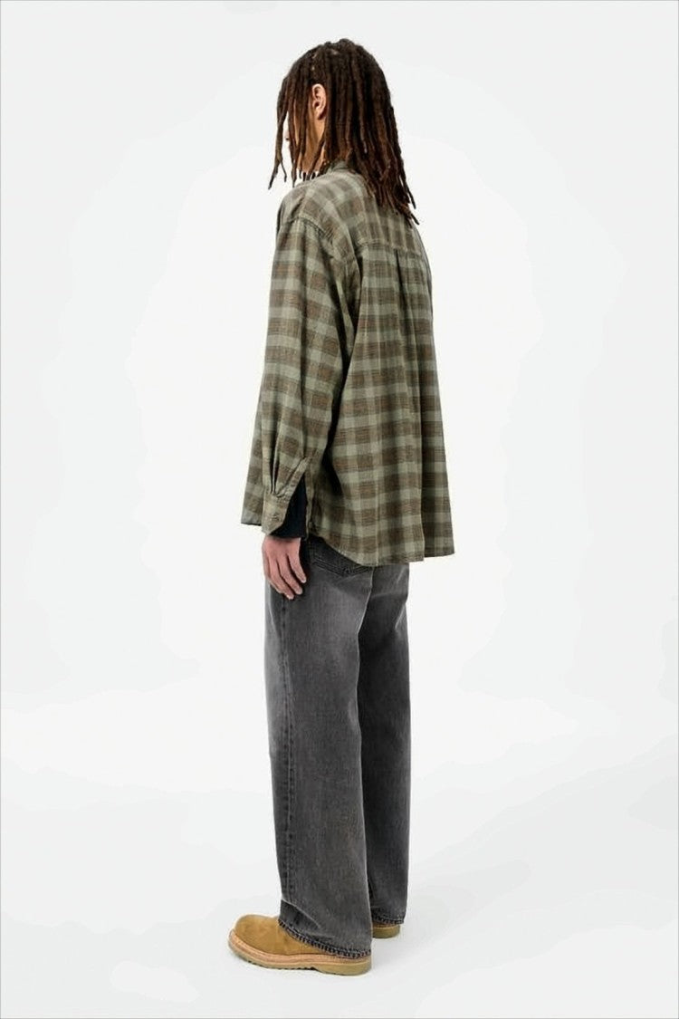 Our Legacy Checkered Long-Sleeve Shirt With Classic Collar