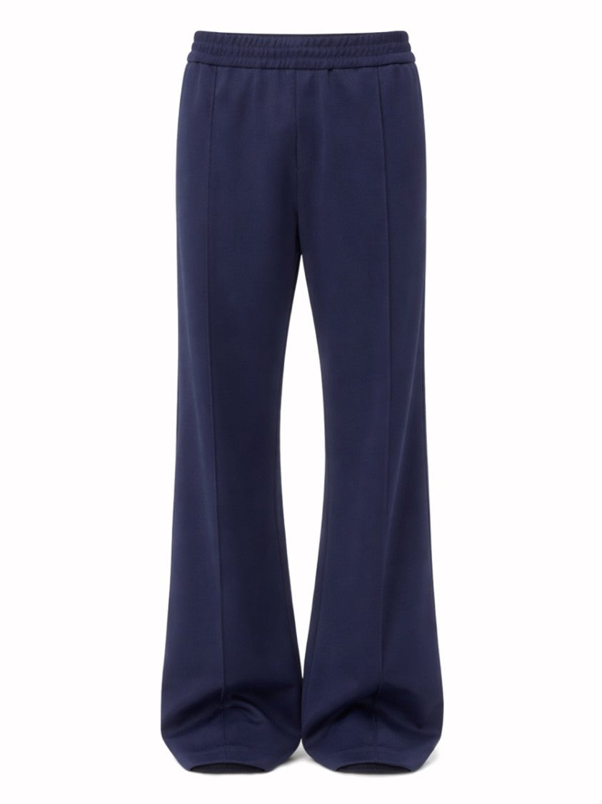 Valentino Relaxed Wide-Leg Pants With Contrasting Stripes