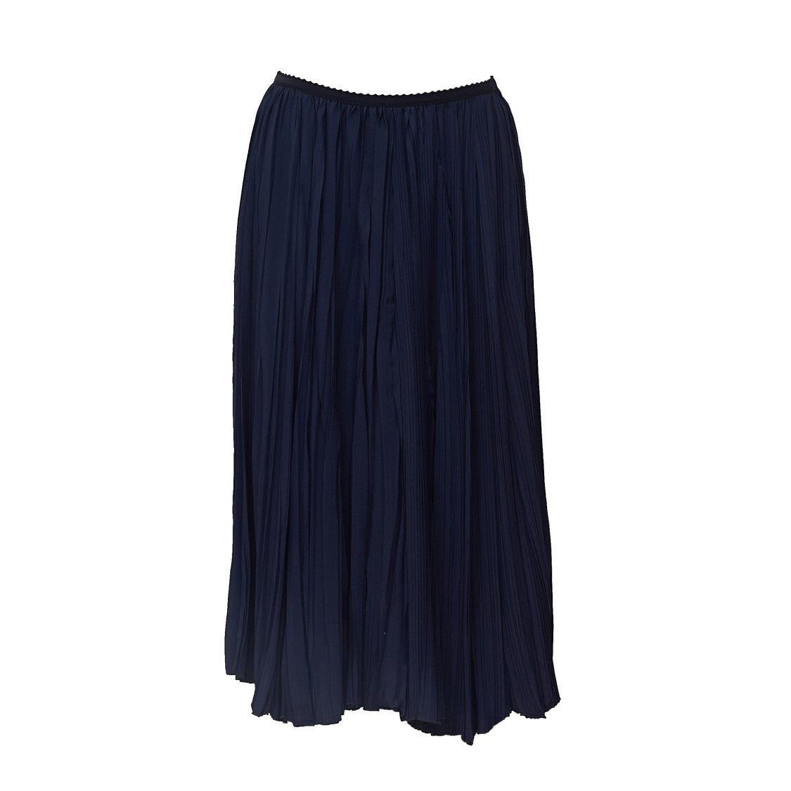 N°21 Pleated Midi Skirt With Elastic Waistband And Flowing Silhouette