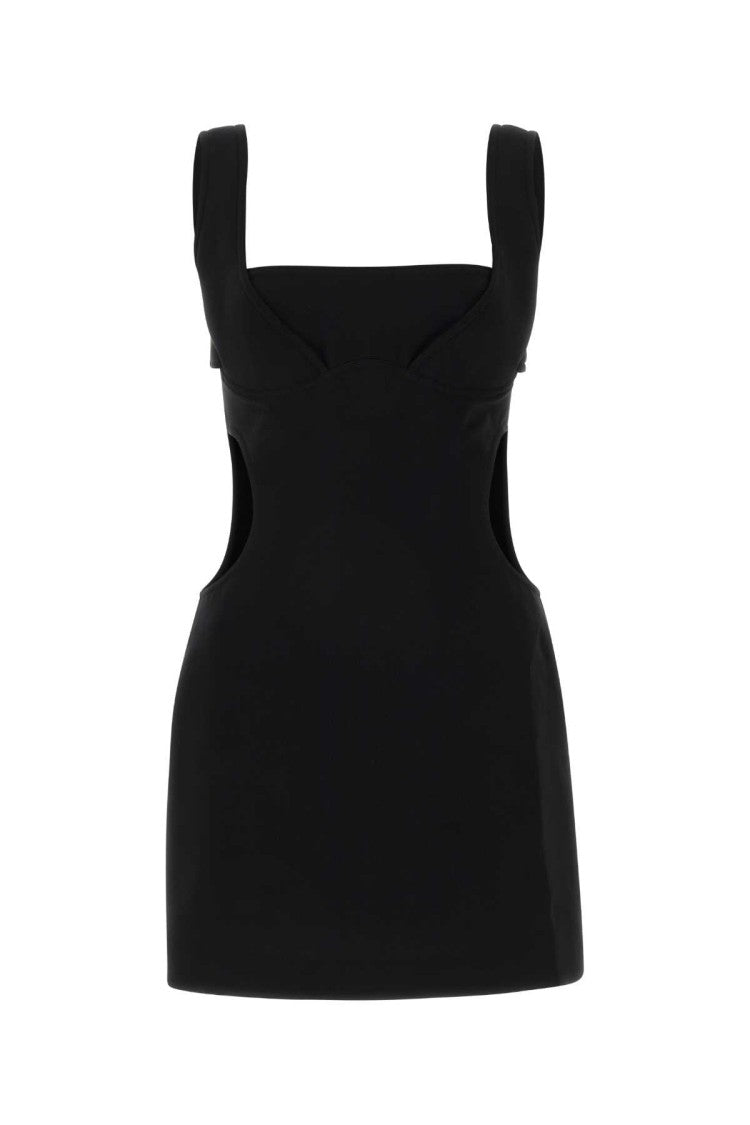 Marine Serre Black Polyester Blend Mini Dress