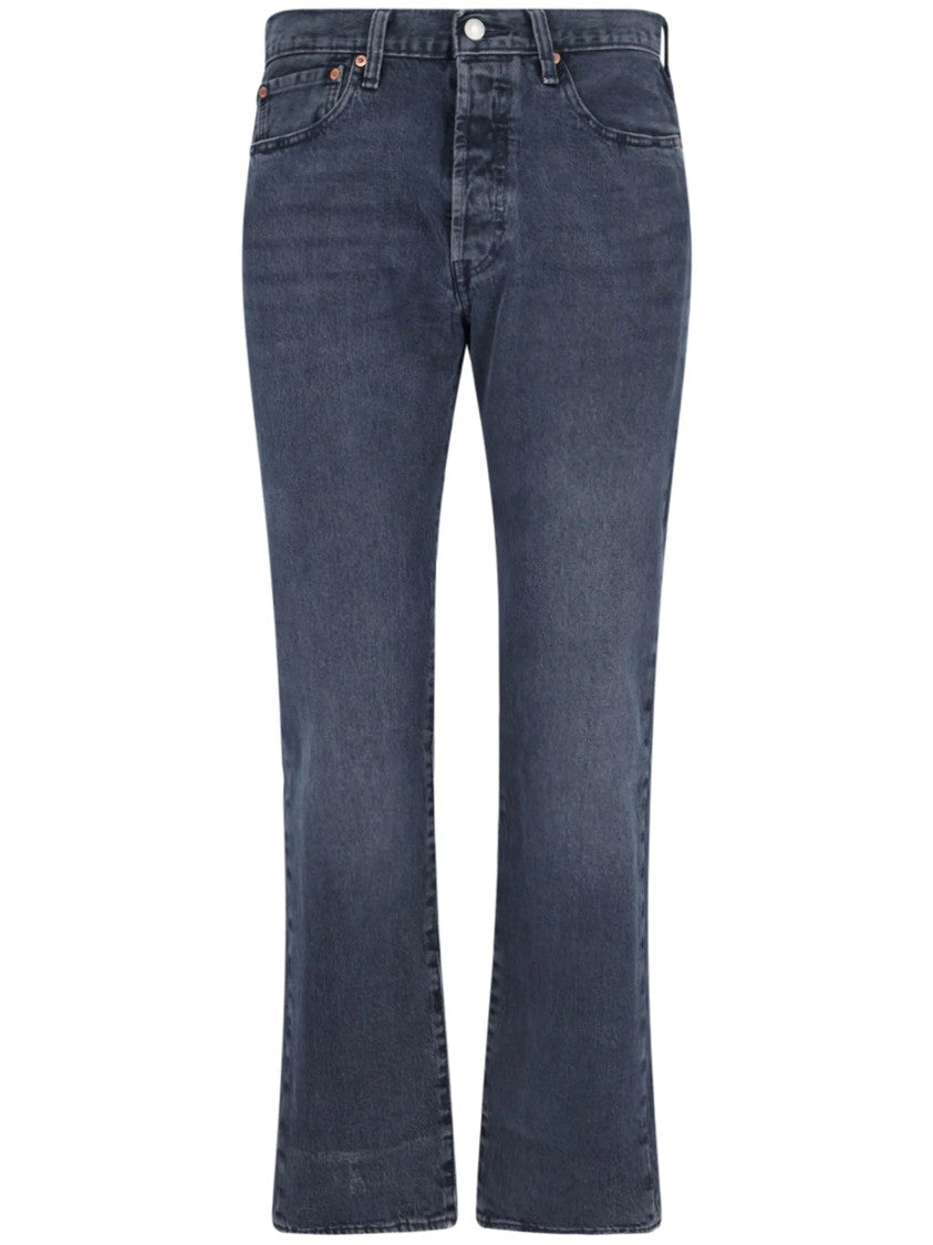 Levi's 501 Original Blue Black Stretch Jeans