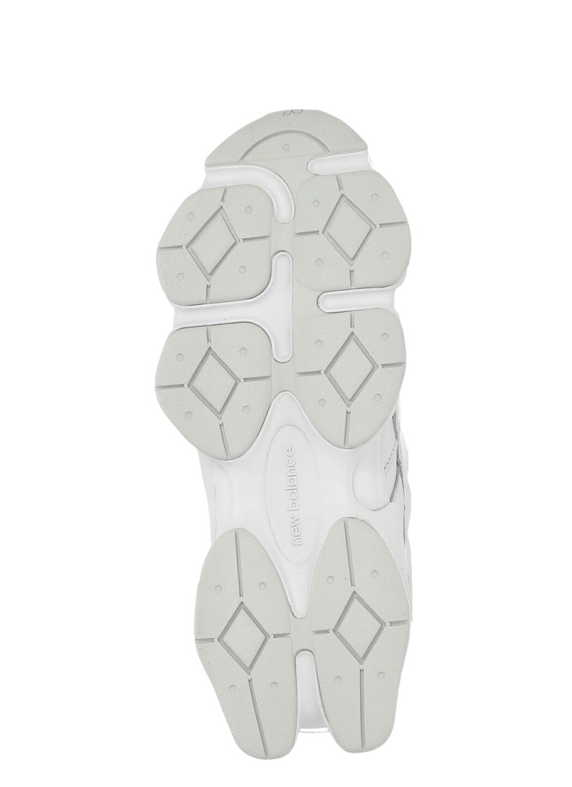 New Balance White 9060 Abzorb Leather-Fabric Sneakers