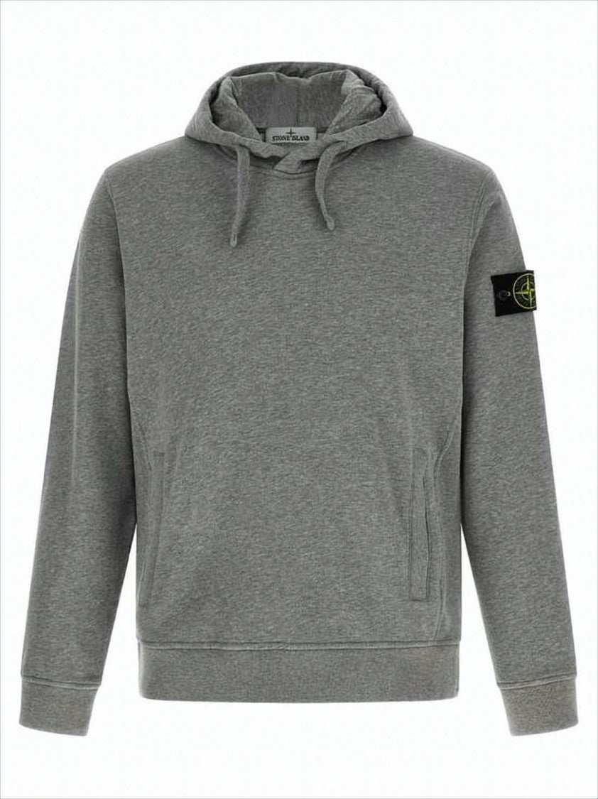Stone Island Medium Grey Pullover Hoodie