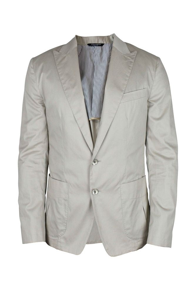 Dolce & Gabbana Beige Tailored Jacket With Notched Lapels