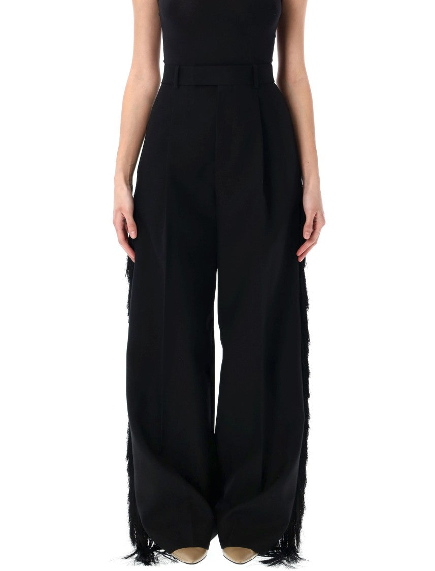 Carven Fringed Trousers With Wide-Leg Silhouette