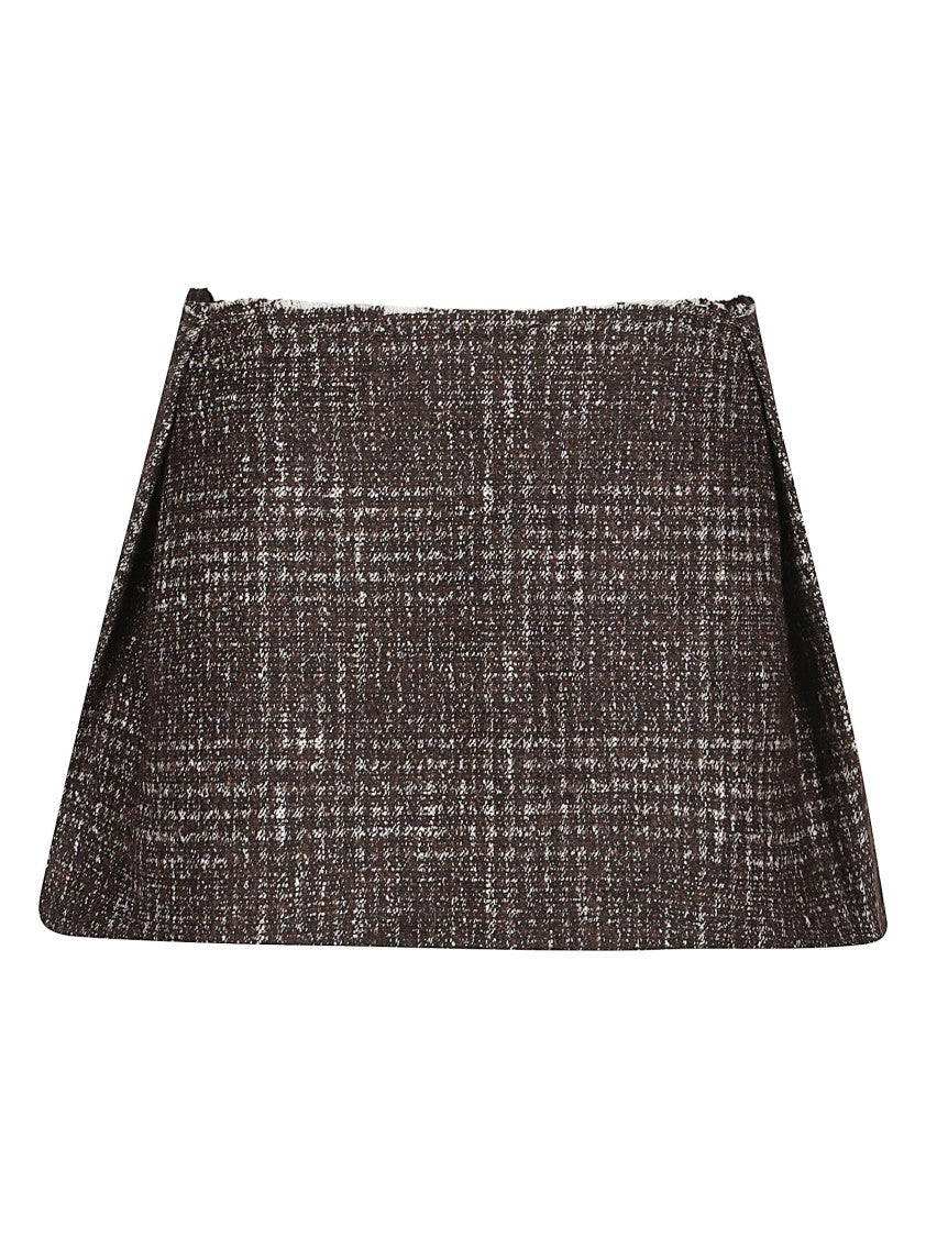Iro Ilire Textured Plaid Cotton-Blend Mini Skirt