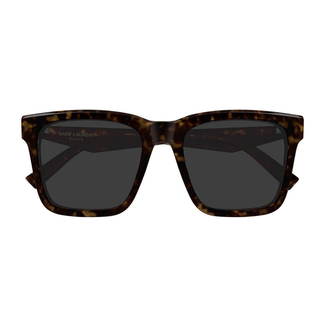 Saint Laurent Havana Linea Monogram Recycled Acetate Square Sunglasses