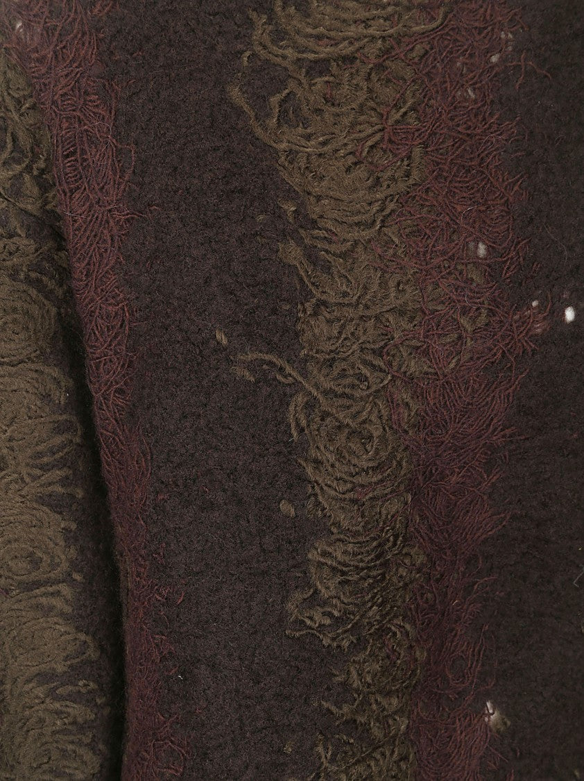 Vitelli Gradient Sweater With Flared Hem And Crew Neck