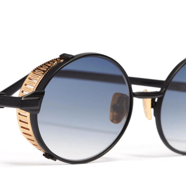 John Dalia Gold Steve Gradient Round Sunglasses