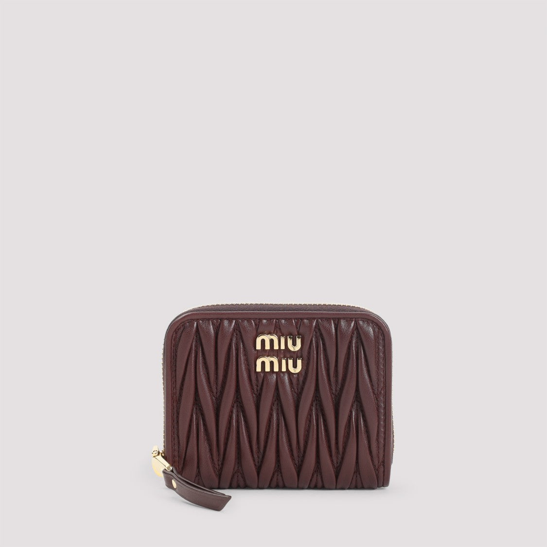 Miu Miu Dark Red Lamb Leather Coin Case