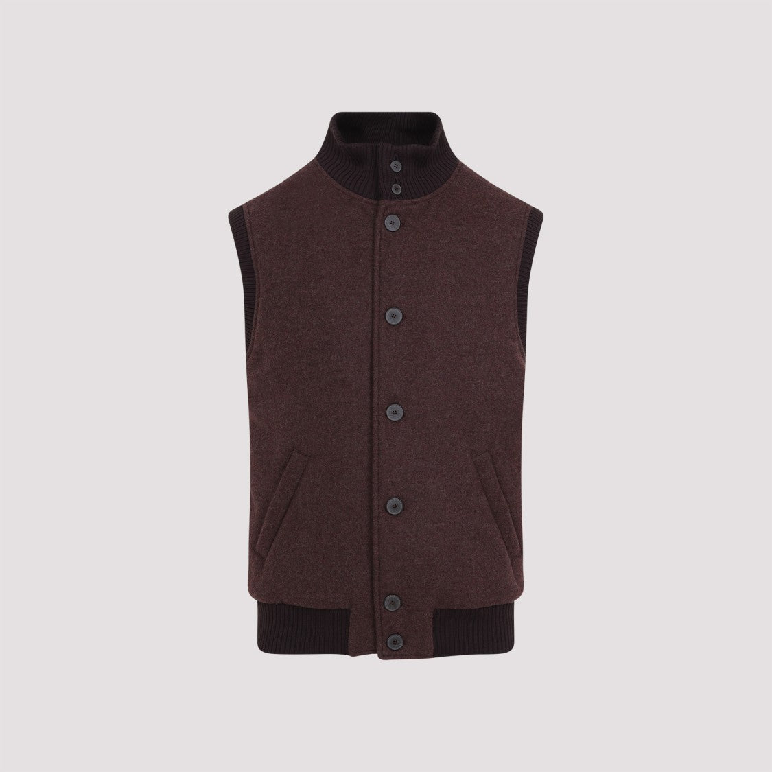 Giadero Red Cashmere Jacket With High Collar