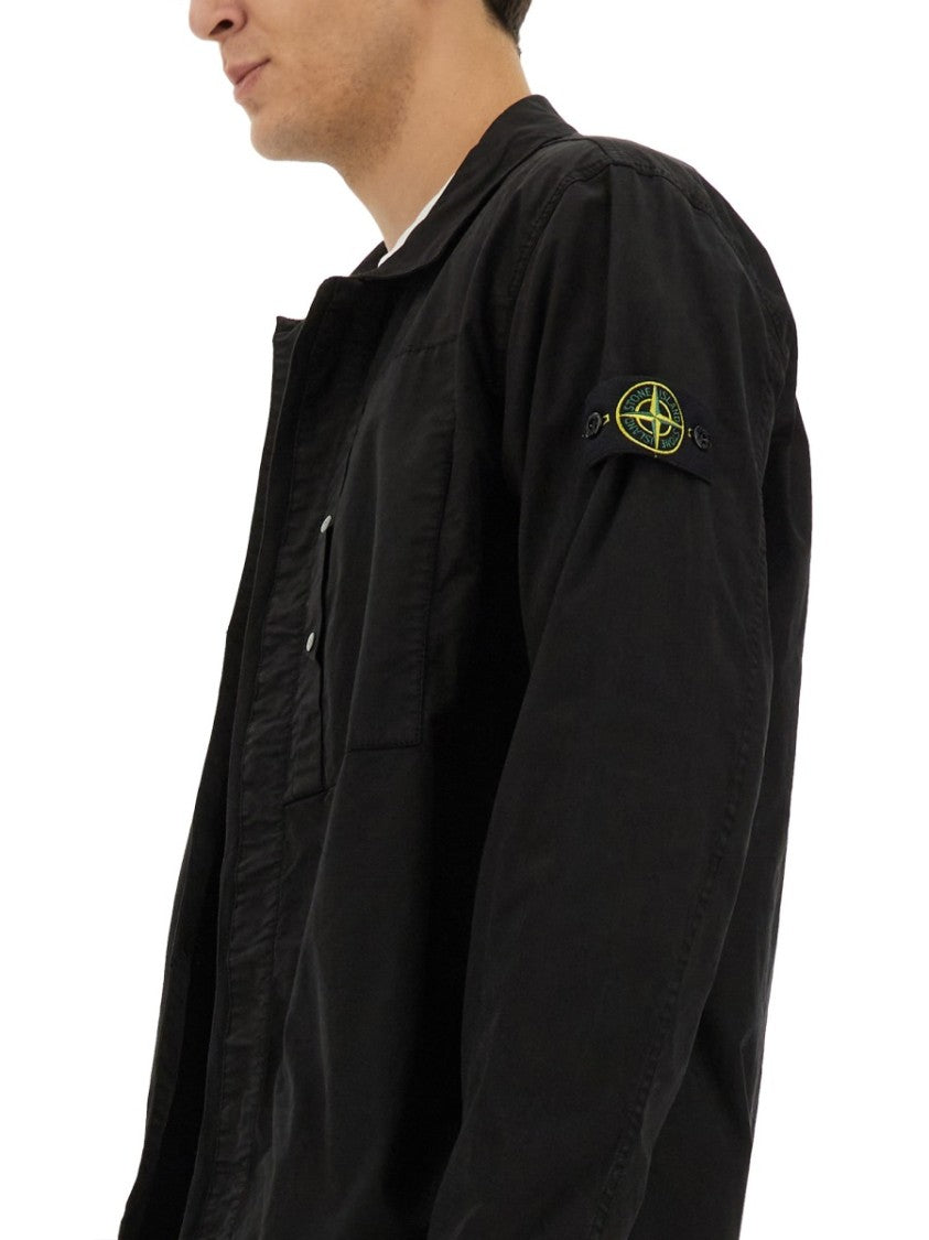Stone Island Stretch Cotton Twill Shirt