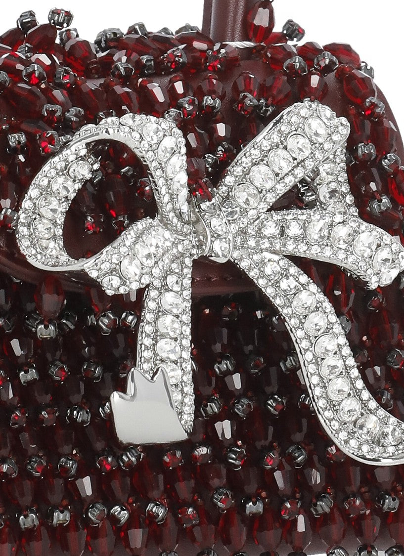 Self-Portrait Embellished Micro Bow Bag