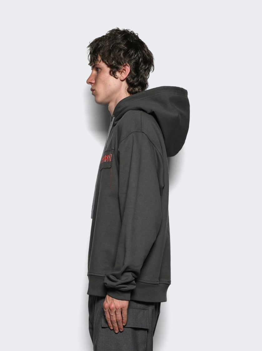 Marni Relaxed-Fit Grey Hoodie With Oversized Sleeves