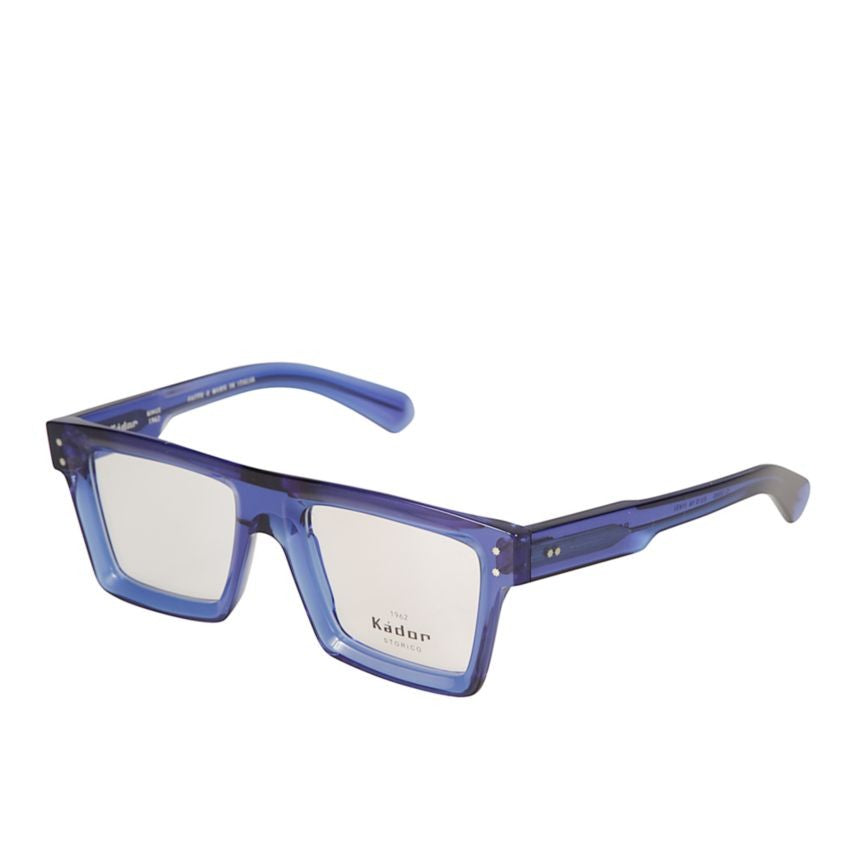 Kador Premium 7 Rectangular Sunglasses With Translucent Deep Blue Frame